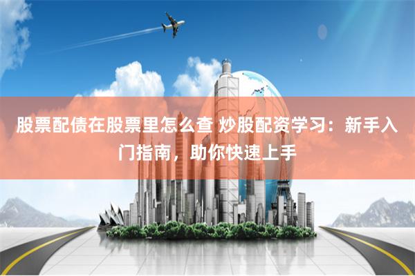 股票配债在股票里怎么查 炒股配资学习：新手入门指南，助你快速上手